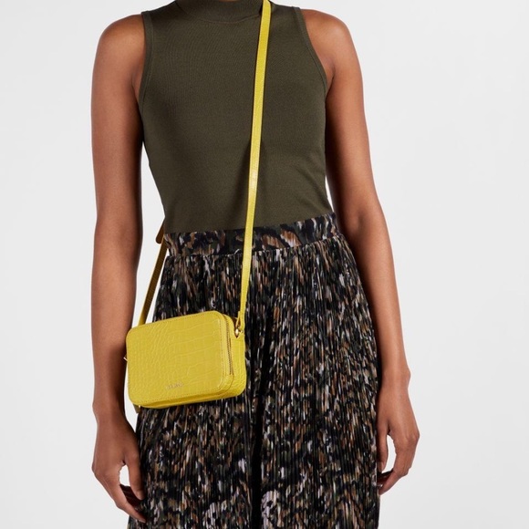 Ted Baker Handbags - Ted Baker Stina Embossed Faux Leather Yellow Crossbody Bag